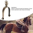 thumbnail image 5 of Zinc Alloy Horse Boot Spur with Rotating Gears Western Cowboy Horse Spur Competition Equipments for Men Women Enduring, 5 of 5
