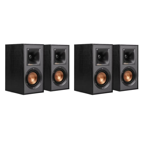 Klipsch Reference R-41M Bookshelf Speakers (2 Pairs - 4 Speakers, Black)