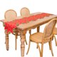 thumbnail image 4 of Doblado y enviado Decoración navideña de un  lado Camino de mesa de flores navideñas Restaurante navideño/173x35/tela de fieltro/35x35x6185 ANGGREK Otros, 4 of 8