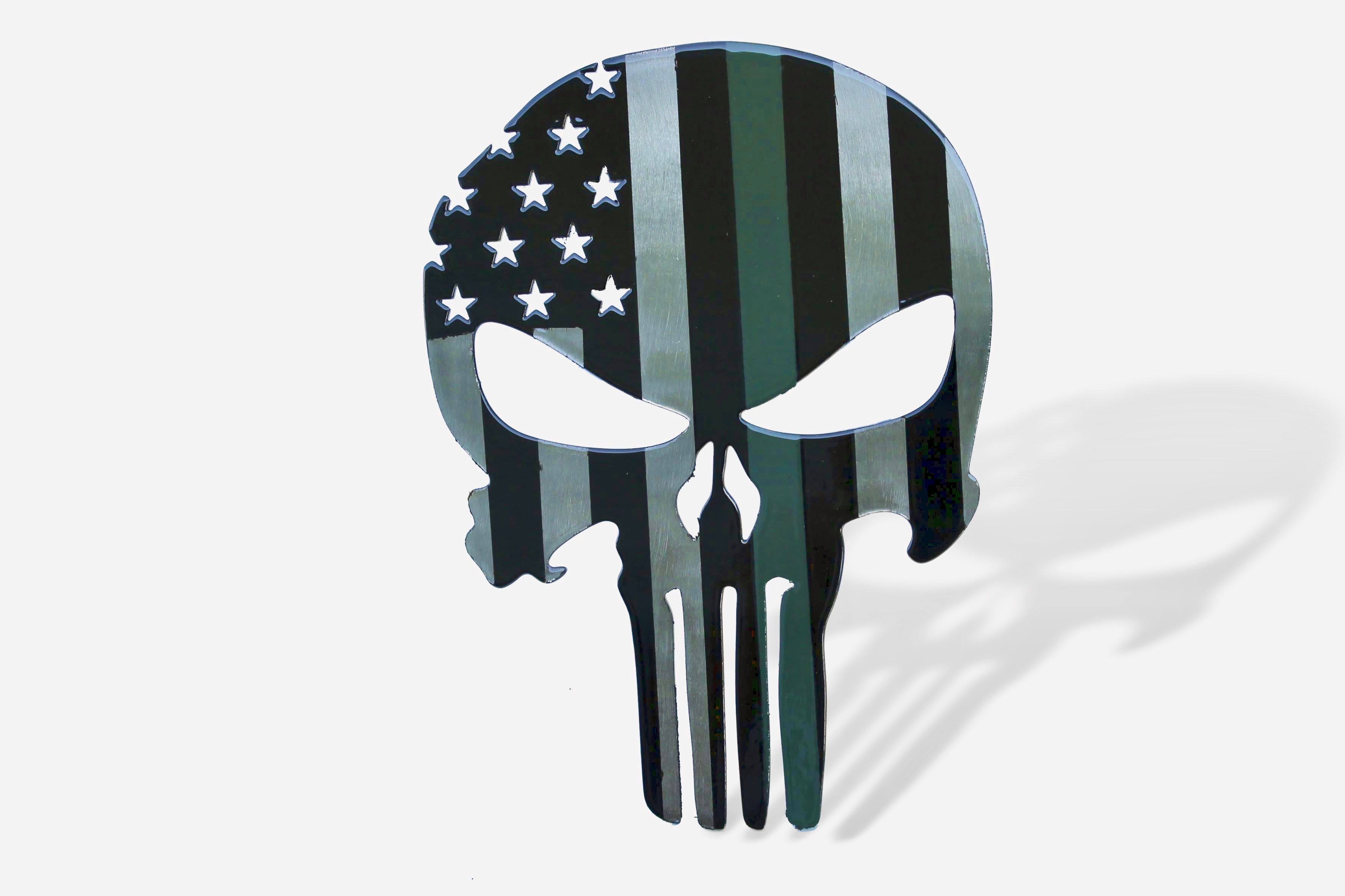 Fox MetalFab Powder Coated Steel Punisher Trailer Hitch Cover/Insert American Flag 