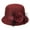 Red, variant on Women Vintage Flowers Bucket Cloche Bowler Hat Church Wedding Dress Fascinator Hat Winter Felt Fedoras