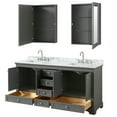 thumbnail image 3 of Wyndham Collection WCS202072DGBCMUNSMED Deborah 72" Free Standing Double Vanity Set - Dark, 3 of 7