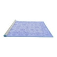 thumbnail image 2 of Ahgly Company Machine Washable Indoor Round Oriental Blue Traditional Area Rugs, 3' Round, 2 of 4