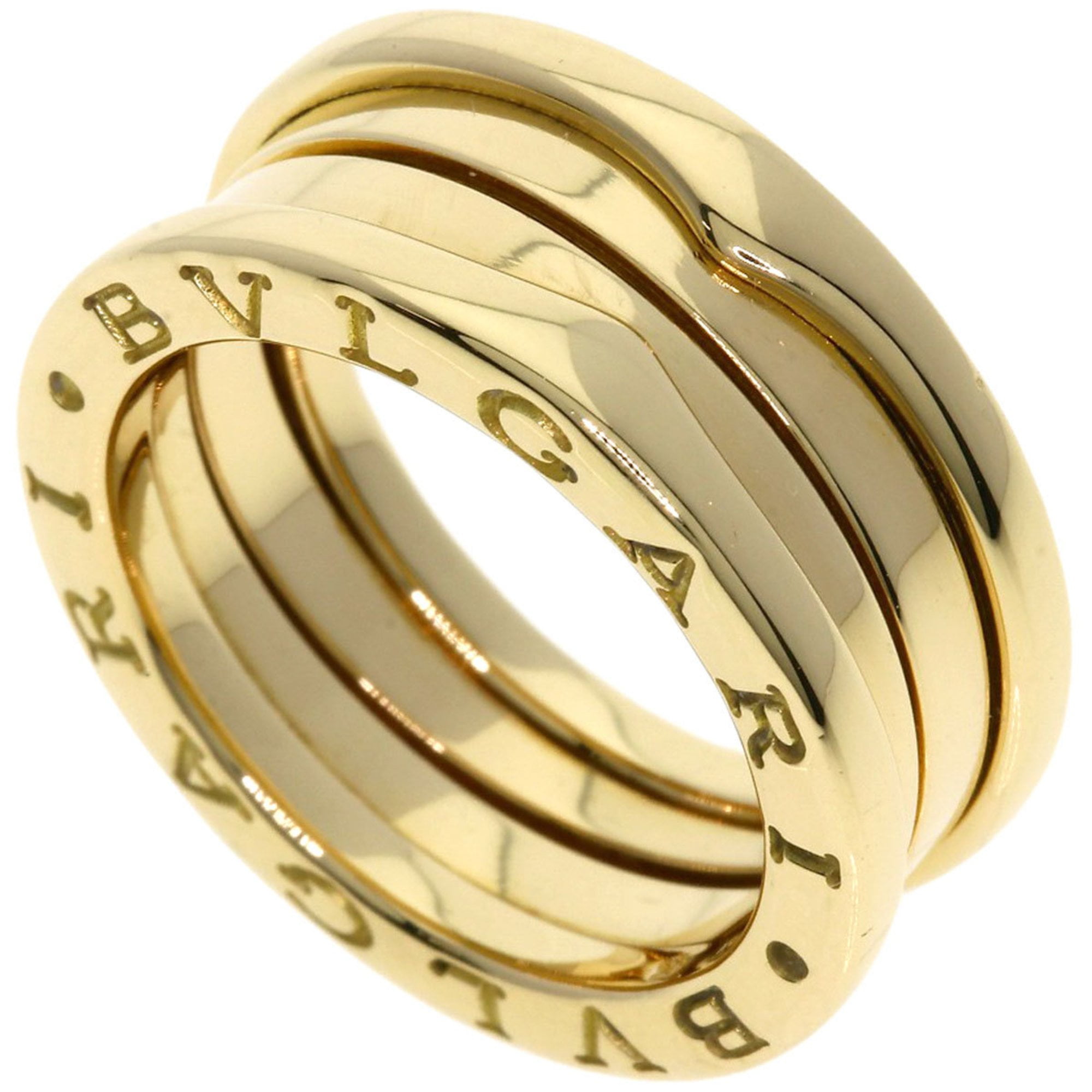 Pre-Owned BVLGARI B-zero1 2-Band #48 Ring in 18K Yellow Gold for Women (Good)