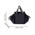 thumbnail image 2 of HUISZJ Diaper Bag Tote, Nylon Large Capacity Diaper Bag, Multifunctional Reusable Backpack for Work Travel Outdoor (Black), 2 of 10