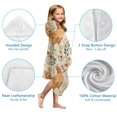 thumbnail image 7 of Beige Chicken Flower Pattern Hooded Bath Towel，50"x30" for Ages 3 To 12 Kids, Quick Dry Lightweight Soft Microfiber Hood Beach Towel Cover Up for Kids, 7 of 7