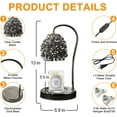 thumbnail image 5 of NeoMart-Black Candle Warmer Lamp with Timer - Adjustable Height Candle Warmer, Dimmer, Crystals Lampshade, Wax Melting Lamps for Home Decor, for Candles in Jars with 2 Bulbs, 5 of 14