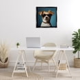 thumbnail image 3 of Stupell Industries Cool Dog on Blue Animals & Insects Painting Black Floater Framed Canvas Art Print Wall Art, 25 x 25, 3 of 10