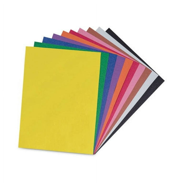 Sunworks Construction Paper, 58 lbs., 12 x 18, Assorted, 50 Sheets/Pack