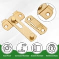 thumbnail image 2 of Uxcell 2-Pack Flip Latch Gate Latch, Cerradura deslizante de puerta de granero de 3 pulgadas para puerta de granero [Oro], 2 of 7