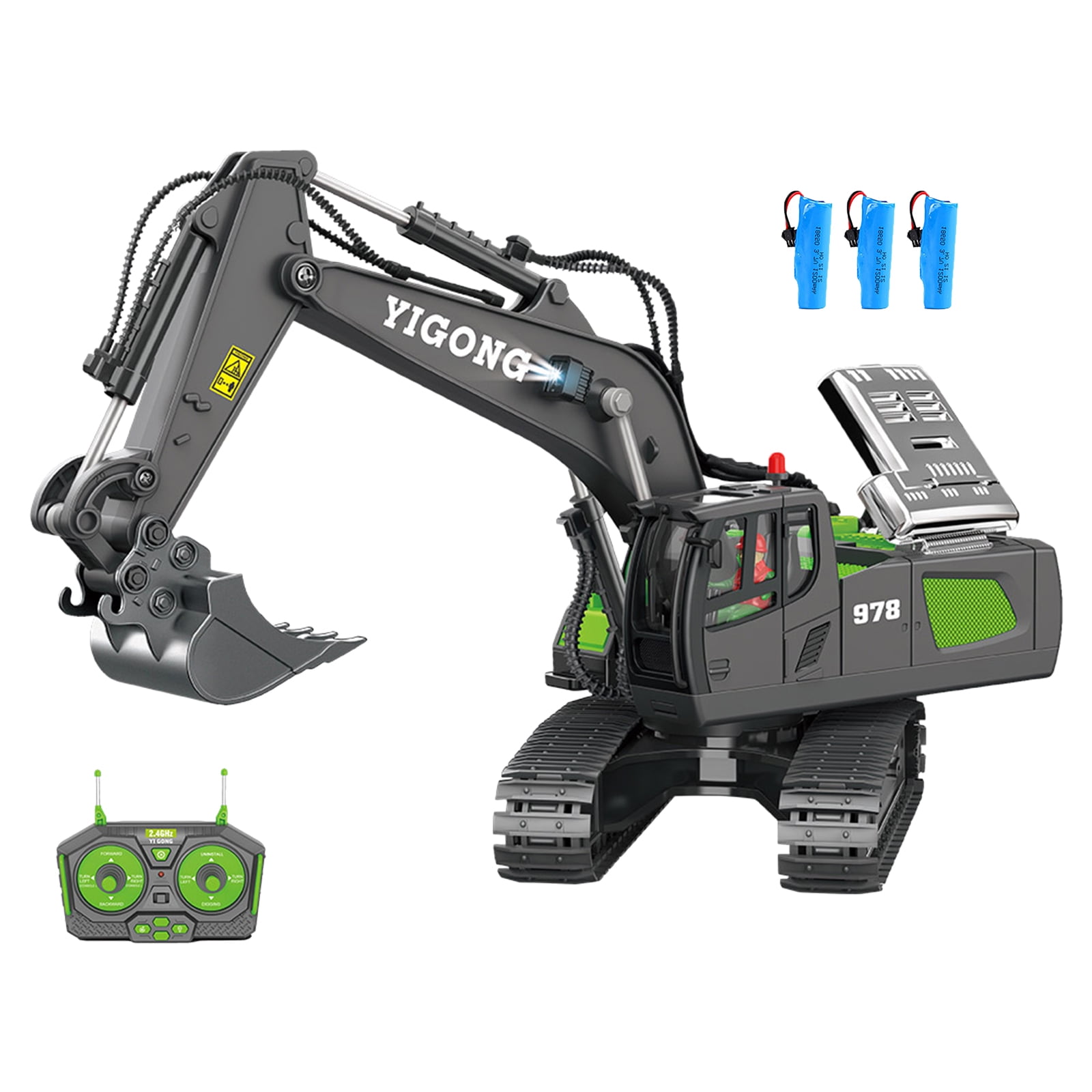 Aousin 1/20 11CH RC Digger Excavator 2.4GHz Truck Tractor Construction