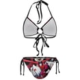 thumbnail image 4 of Comedy Hazbin Hotel Women Bikini Set Sexy Two Pieces Halter String Swimsuit Triangle Briefs Tie Side Bottom, 4 of 7