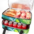 thumbnail image 5 of Frog Double Layered Insulated Lunch Bag with Two Compartments, Large Capacity, Hand Carry, for Refrigerated Meals - 7.1x11.4x16.1 Inches, 5 of 6
