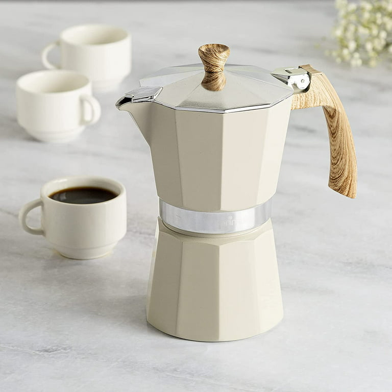 Aluminum Mocha Coffee Maker, Espresso Percolator Stove Top Pot Kettle,  European Style Octagonal Pot Coffee Pot Silver pinshui 