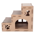 thumbnail image 1 of Caja Rascadora Corrugada Para Gatos, Cómoda Casa Para Gatos De Cartón Anticolapso Con Almohadilla Para Rascar Para Jugar Con Gatos, 1 of 7