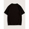 thumbnail image 3 of Men's Casual Graphic Tee - Star & Portrait Design, Loose Fit Short Sleeve T-Shirt,  Machine Washable - Black, 3 of 5