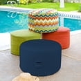 thumbnail image 4 of COVERS&ALL Round Ottoman Cover, 12 Oz PVC Waterproof, UV & Weather Resistant Patio Garden Furniture Stool Protector Indoor Outdoor Use with Air Vents & Drawstrings (34" Diameter x 22" H, Blue), 4 of 6