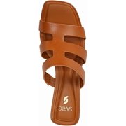Franco Sarto Women's Flexa Carly Heeled Slide Sandal Tan Brown 9M