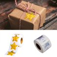 thumbnail image 1 of Lubelski 1 Roll Star Sticker Exquisite Self-adhesive Creative DIY Wrapping Box Star Sticker Home Supply, 1 of 8