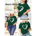thumbnail image 4 of XCHQRTI Women's St. Patrick's Day Plus T Shirt Lucky Clover Graphic Tee Casual Green Tops, 4 of 9