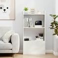 thumbnail image 2 of Patiojoy Bookshelf with Drawer 41.5" Tall Open Shelf Bookcase Freestanding Storage Cabinet Display Rack White, 2 of 9