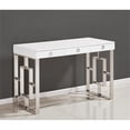 thumbnail image 2 of Best Master Furniture BA211 Silver Writing Desk Contemporary 3 Drawer Writing Desk, Silver, 2 of 2