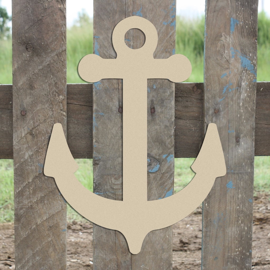 6" Wooden Anchor Craft Shape, Unfinished Wood Craft, 6" Lot of 10