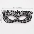 thumbnail image 3 of Black Masquerade Mask for Women 8 Inch Lace Masquerade Mask with Rhinestone Accents Venetian Masquerade Masks for Halloween Party Mardi Gras Accessory, 1 Pack, 3 of 4