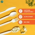 thumbnail image 3 of ECO SOUL Plant-Based Compostable Cutlery Set – Forks, Spoons, Knives – 24 Count, 3 of 7