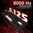 thumbnail image 4 of ATTACK SHARK X65 HE Magnetic Switch Rapid Trigger Keyboard 65% Wired Gaming Keyboard with 8000 Hz Polling Rate, 0.01mm RT Accuracy, PBT Keycaps, QMK Driver, RGB, 4 of 6