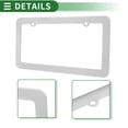 thumbnail image 5 of Unique Bargains License Plate Frame Stainless Steel Car License Plate Frame Bracket with Screws Caps 2 Hole Round Hole Wide Frame Silver Tone, 5 of 7