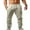 Khaki, variant on Fortune Summer Men Pants Breathable Solid Color Trousers Casual Elastic Waist Pants M-3XL