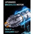 thumbnail image 3 of 550N.m Cordless Impact Wrench, 6 Speed, 1/2 Inch 406 ft-lb Electric Impact Gun, Brushless High Torque Motor, with 2pcs 21V Batteries K70102, 3 of 19