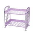 thumbnail image 1 of AMERTEER 2-Tier Assembled Storage Shelf Plastic Seasoning Storage Rack Countertop Shelf for Kitchen Desk Countertop Organizer New, 1 of 10