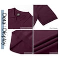 thumbnail image 5 of GENTS BLISS V Neck Men Polo Shirts Short Sleeve Knit T shirts for Men Casual Stretch Men Shirts, 5 of 7