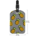 thumbnail image 6 of Square 2Pack PU Leather Pineapple Cruise Luggage Tag with Privacy Cover and Name ID Tag for Travel Handbags Backpacks Luggage Tags, 6 of 6