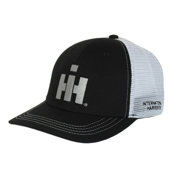 IH® INTERNATIONAL HARVESTER® Black & Grey Mesh Back Trucker Cap