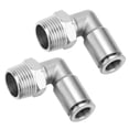 thumbnail image 3 of Conector rápido neumático de codo de cobre, 2 piezas Conectores rápidos de manguera de aire de codo de 8 mm niquelado totalmente de cobre Conexión rápida de manguera de aire BSPP Diseño revolucionario VoborMX herramienta, 3 of 8