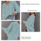 thumbnail image 5 of Camisas casuales de manga larga para mujer, blusa de manga larga con solapa, blusa de manga larga para mujer, blusa de moda, diseño de vanguardia, 5 of 6