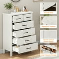 thumbnail image 2 of Nifamembo Modern Fluted 6 Drawer Dresser with Solid Wood Legs for Bedroom, Entryway, 2 of 8