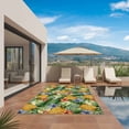 thumbnail image 3 of Pineapple Outdoor Rug for Patio/Deck/Porch, Non-Slip Large Area Rug 4 x 6 Ft, Tropical Plants Flowers Fruit Watercolor Indoor Outdoor Rugs Washable Area Rugs, Reversible Camping Rug Carpet Runner, 3 of 8