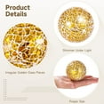 thumbnail image 4 of 6 PCS Golden Mosaic Glass Balls, 3.1 in Decorative Orbs Sphere Balls for Bowls, Vases, Table Centerpieces, Shiny Mosaic Decorative Balls for Living Room, Dining Table, Party Home Decor, 4 of 6