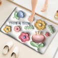 thumbnail image 4 of Alfombrilla de baño antideslizante con diseño floral de 40 x 60 cm, alfombrilla de baño, alfombrilla antideslizante, alfombrilla de baño de diatomita, alfombrilla de suelo 3D Vision para ducha, baño e, 4 of 5