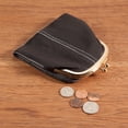 thumbnail image 2 of RFID Vintage-Style Coin Purse, Genuine Leather, Black, 2 of 5