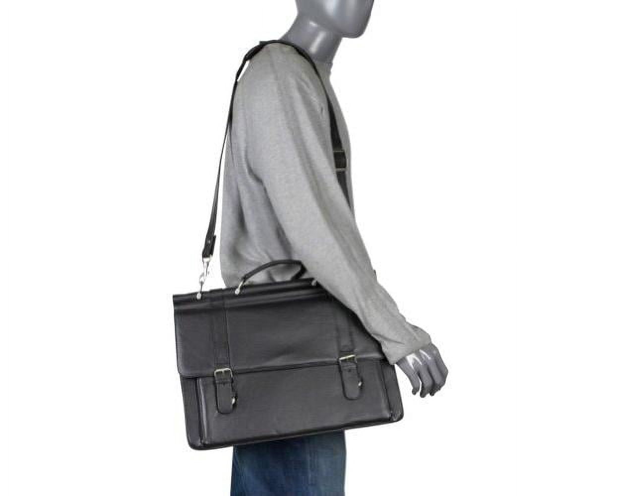 AmeriLeatherExecutive Briefcase - Genuine Leather Business Bag for Men - Laptop Briefcase-Color:Brown
