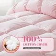 thumbnail image 3 of 500-TC Egyptian Cotton All Season Comforter for Adults Extra Large King Size 120" x 136" Inches, 1pc Comforter Box Stitched with 4 Corner Tabs, 300 GSM Comforter, (Baby Pink), 3 of 6