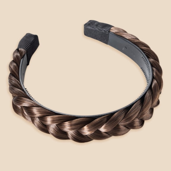 Madison Braids Women's Hair Braid Braided Hard Headband - Lulu Hair Piece - Brunette
