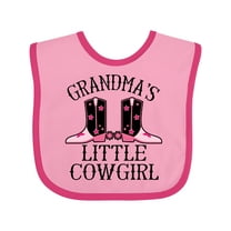 Inktastic Grandma Little Cowgirl Baby Clothes Girls Baby Bib