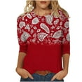 thumbnail image 4 of Fashion Fall Saving Womens Fall Shirt Women's Shirts Petite Tops for Women 3/4 Sleeve Women's Blouses my order, 4 of 6