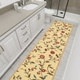 thumbnail image 5 of Ottomanson Extra Long Runner Rug 2'7" x 29' – Non-Slip Low Pile Hallway Carpet, Floral Beige, 5 of 6